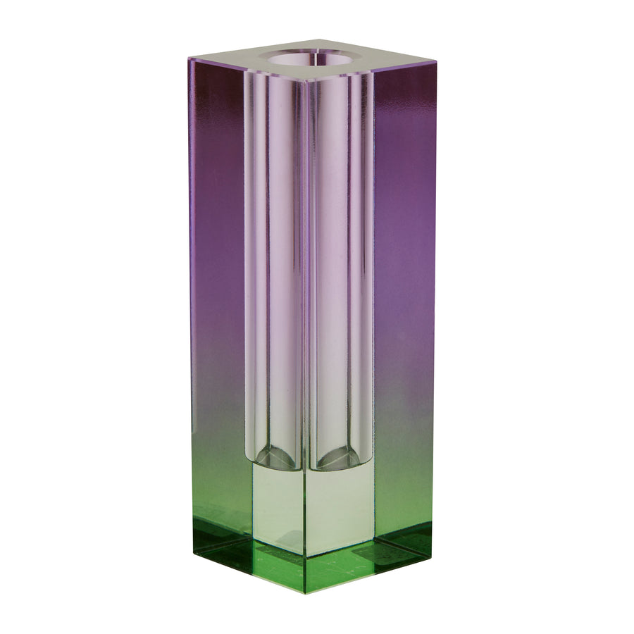Rainbow Krystall Vase Purple/Green H17,5