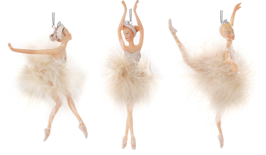 Julekule - Ballerina feather skirt nude 17cm Nr2