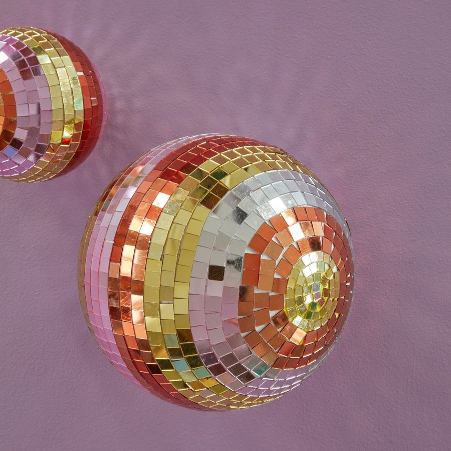 Disco Ball Gold & Pink Large 25cm