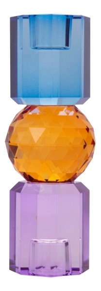 Neo Krystalholder, violet/cobolt/rav, 6*6*16,5cm