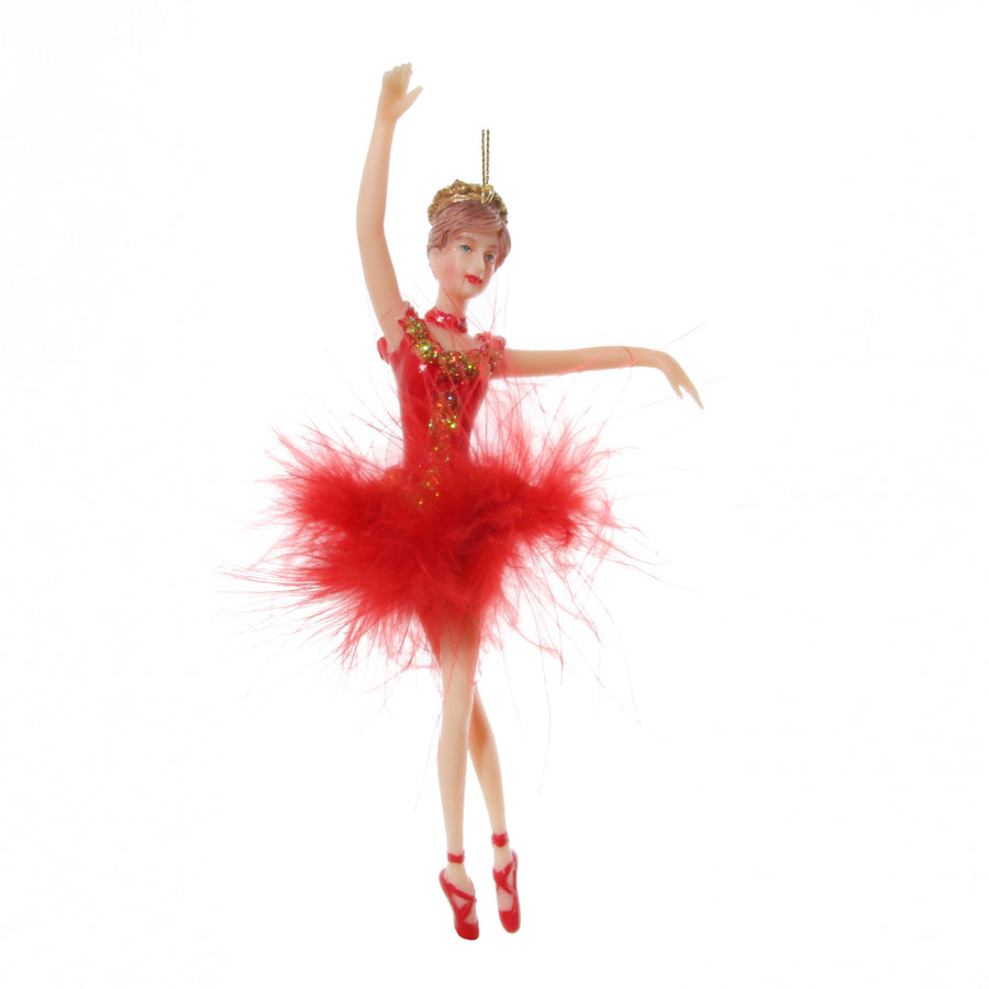 Julekule - Ballerina red feather tutu nr2 16cm