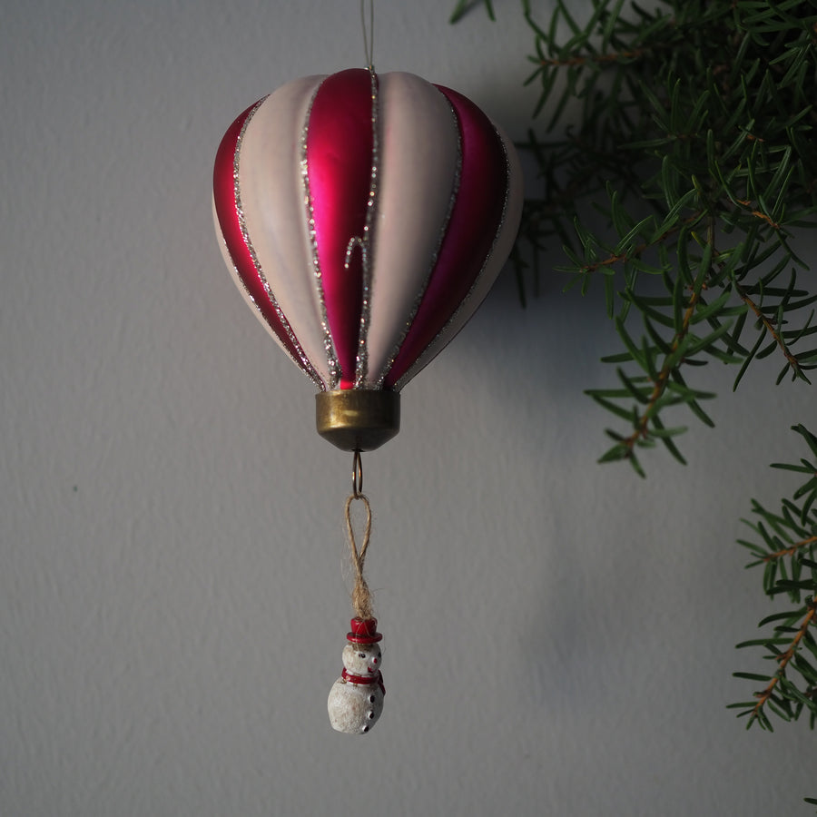 Julekule - Rød Ballong 8cm nr2