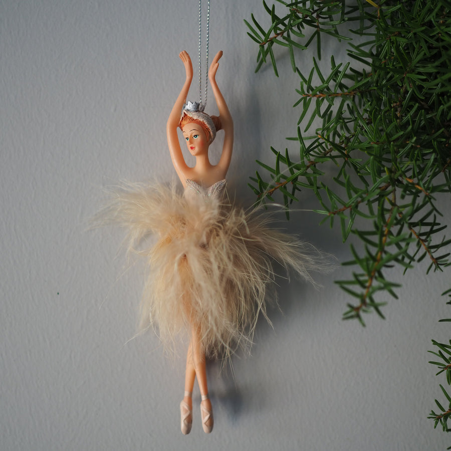 Julekule - Ballerina feather skirt nude 17cm Nr2