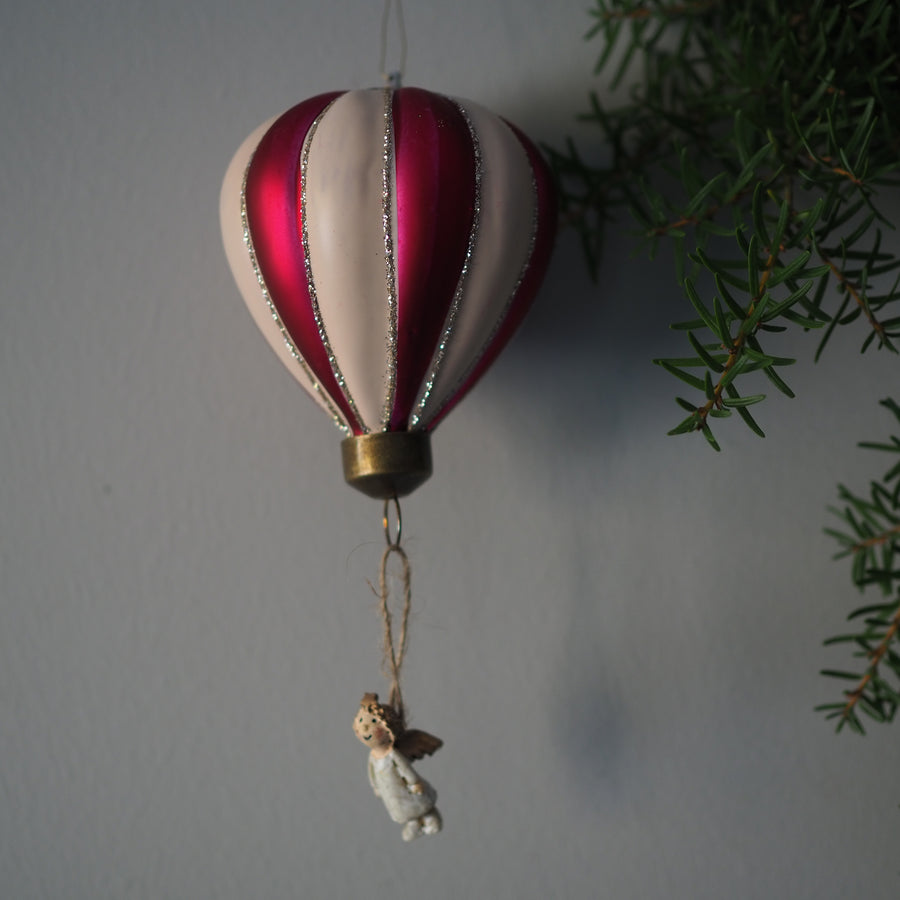 Julekule - Rød Ballong 8cm nr1